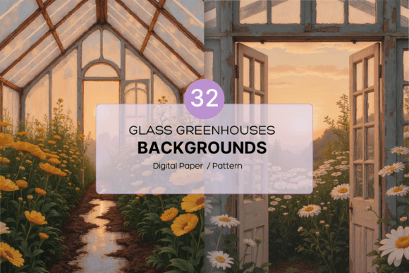 Download Sunlit Greenhouse Background Pack - Round Collection