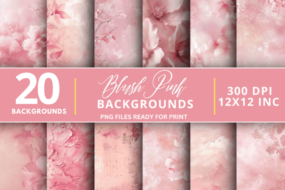Download Blush Pink Backgrounds Bundle - Round Collection