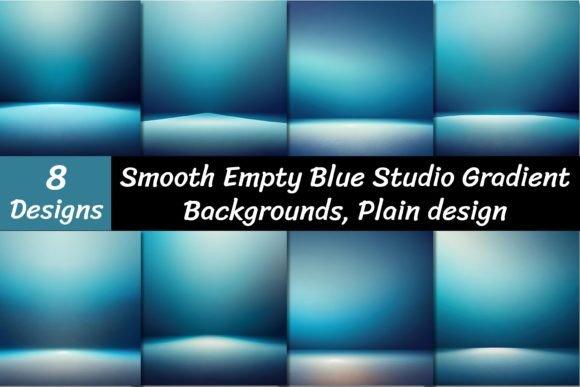 Download Empty Blue Studio Gradient Backgrounds - Round Collection