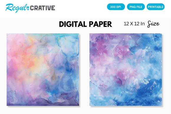 Download Abstract Pastel Watercolor Backgrounds - Round Collection