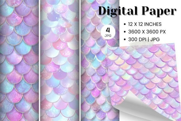 Download Mermaid Scales Pattern Background - Round Collection
