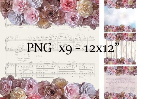 Download Roses on Various Backgrounds 12x12 - Round Collection