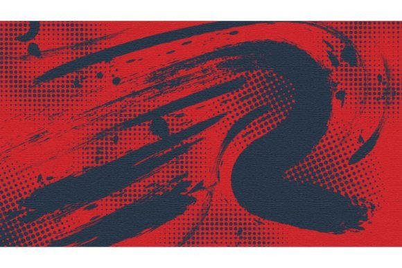 Download Red and Blue Brush Background - Round Collection