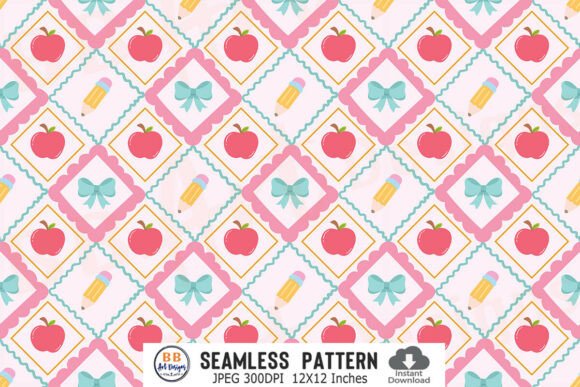Download Back to School Paper Pattern Background - Round Collection