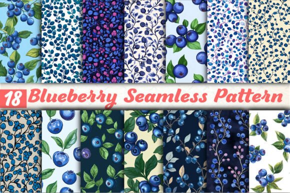 Download Blueberry Pattern Papers - Pattern paper Collection