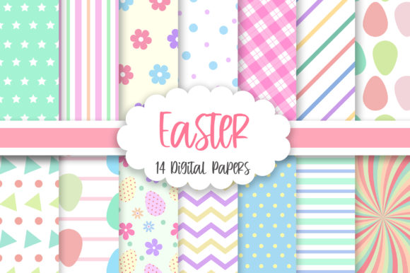 Download Easter Digital Papers, Pastel Background - Round Collection
