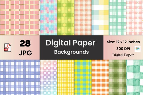 Download Digital Paper Backgrounds - Round Collection