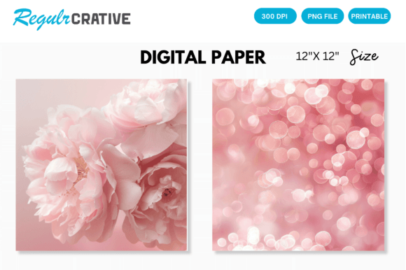 Download Blush Pink Digital Paper Backgrounds - Round Collection