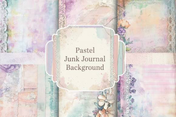 Download Pastel Junk Journal Background - Round Collection