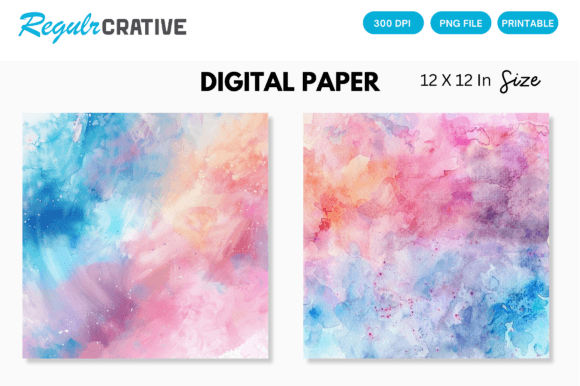 Download Abstract Pastel Watercolor Backgrounds - Round Collection