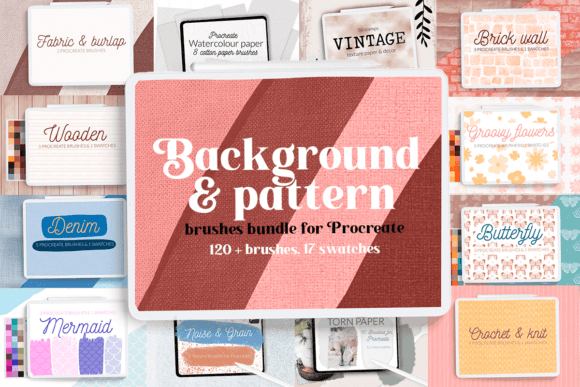 Download Background Texture Pattern Brushes Bundle - Round Collection