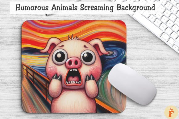 Download Humorous Animal Screaming Background - Round Collection