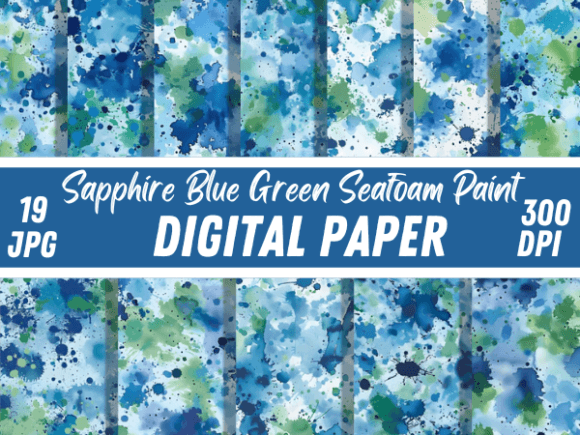 Download Sapphire Blue Green Seafoam Backgrounds - Round Collection