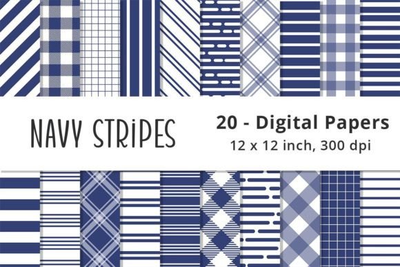Download Navy Blue Stripes Background Patterns - Round Collection