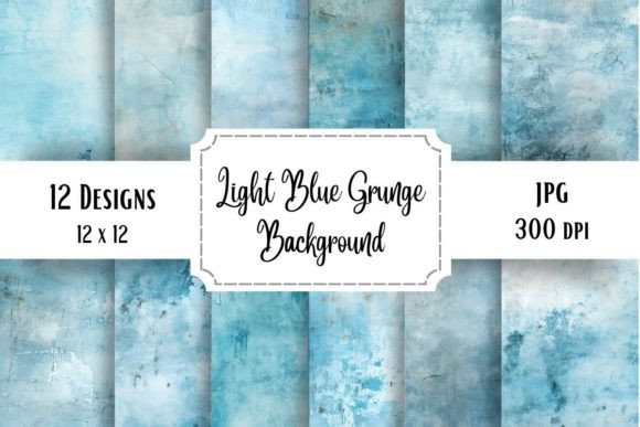 Download Light Blue Grunge Background - Round Collection