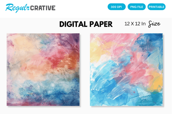 Download Abstract Pastel Watercolor Backgrounds - Round Collection