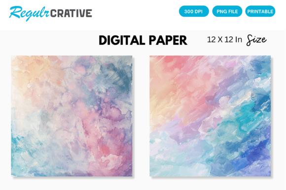 Download Abstract Pastel Watercolor Backgrounds - Round Collection