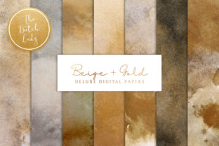 Download Beige &amp; Gold Digital Backgrounds - Round Collection