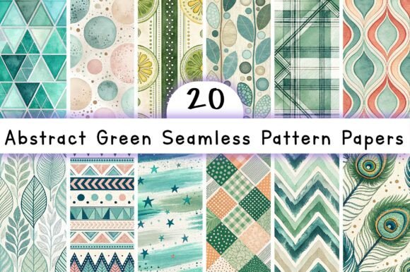 Download Abstract Green Seamless Pattern Papers - Pattern paper Collection