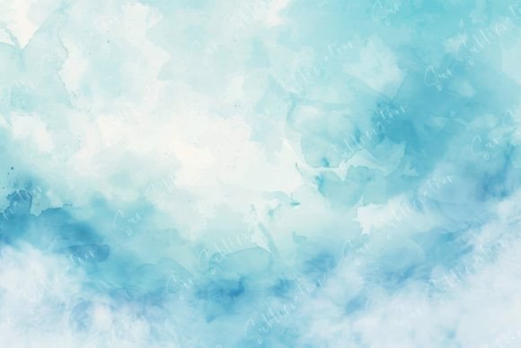 Download Light Blue Watercolor Background - Round Collection