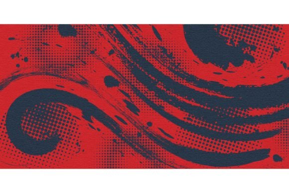 Download Red and Blue Brush Background - Round Collection