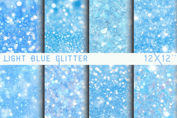 Download Light Blue Glitter Background - Round Collection
