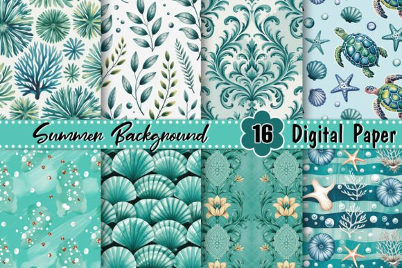 Download Turquoise Summer Background - Round Collection