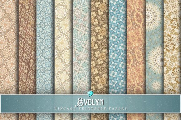 Download Evelyn Vintage Printable Papers - Printable paper Collection