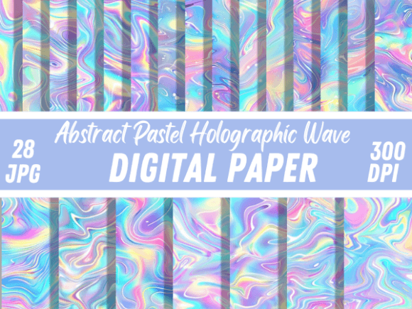 Download Abstract Pastel Holographic Backgrounds - Round Collection
