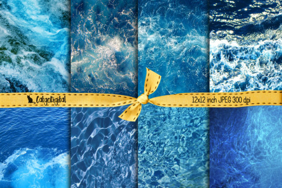 Download Water Texture Printable Background Paper - Round Collection