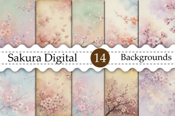 Download Sakura Digital Backgrounds - Round Collection