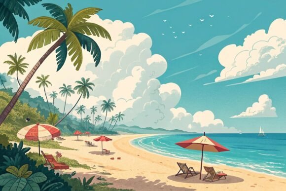 Download Summer Background Design - Round Collection