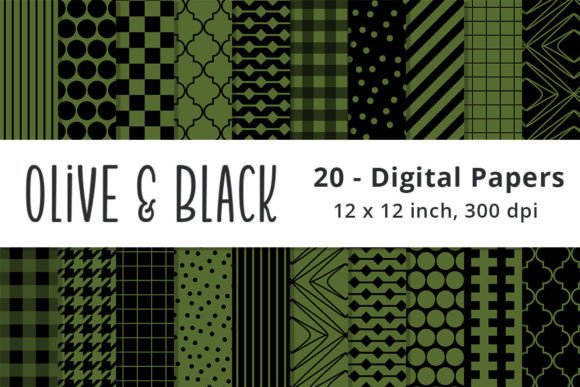 Download Olive Green and Black Printable Papers - Printable paper Collection