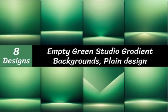 Download Empty Green Studio Gradient Backgrounds - Round Collection