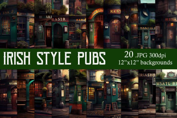 Download Irish Style Pubs 12x12 Backgrounds - Round Collection