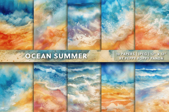 Download Ocean Summer Background Texture - Round Collection
