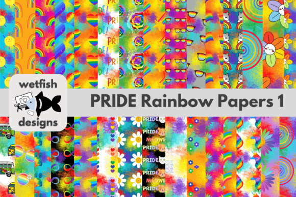Download PRIDE Rainbow Background Printable Paper - Round Collection