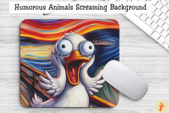 Download Humorous Animal Screaming Background - Round Collection