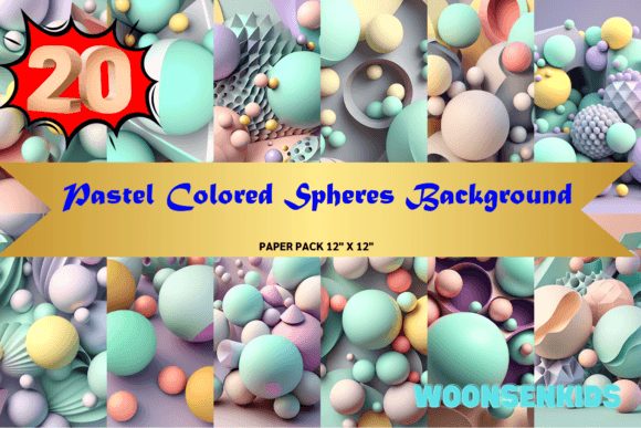 Download 20 Pastel Colored Spheres Background PNG - Round Collection