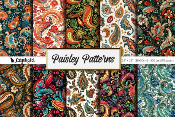 Download Paisley Pattern Printable Papers - Printable paper Collection