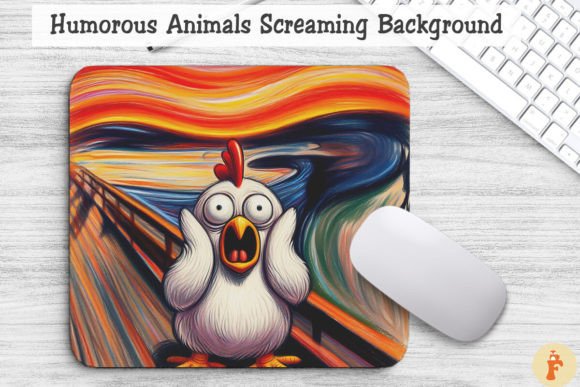 Download Humorous Animal Screaming Background - Round Collection