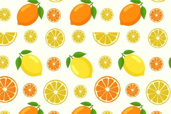 Download Seamless Citrus Background - Round Collection
