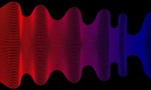 Download Background Wavy Lines in Red and Blue - Round Collection