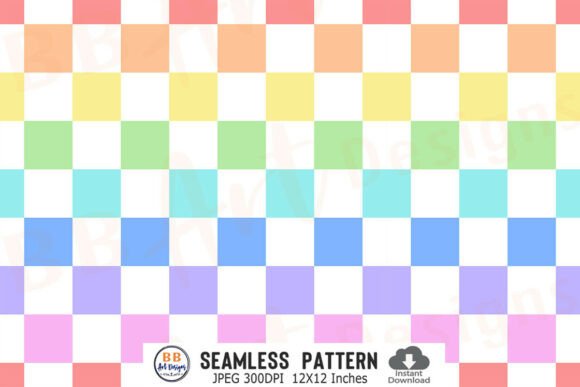Download Rainbow Checker Pattern Paper Background - Pattern paper Collection