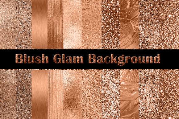 Download Blush Glam Background Digital Papers - Round Collection