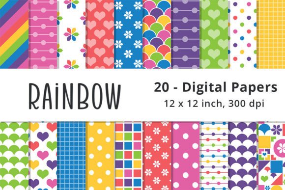 Download Rainbow Color Background Printable Paper - Round Collection