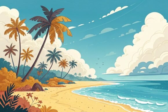 Download Best Summer Background Design - Round Collection