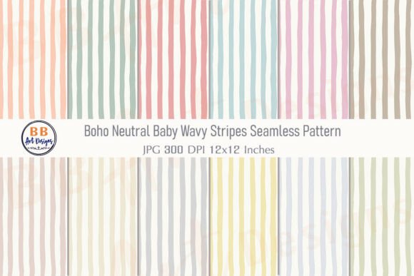 Download Boho Baby Wavy Stripes Pattern Paper JPG - Pattern paper Collection