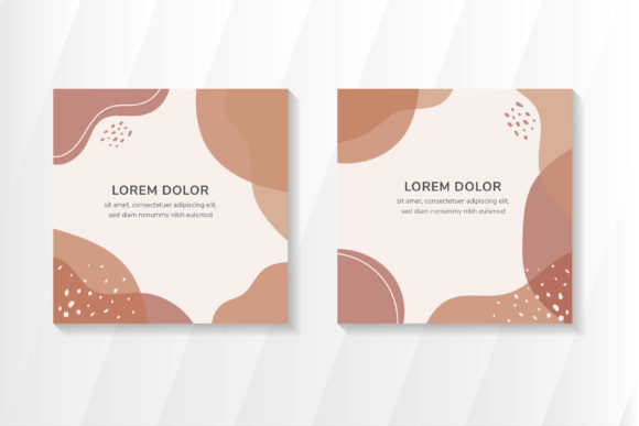Download Organic Brown Square Banner Background - Round Collection