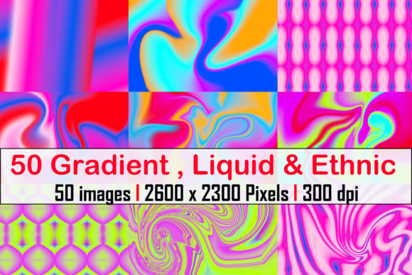 Download 50 LIQUID , GRADIENT, ETHNIC BACKGROUNDS - Round Collection